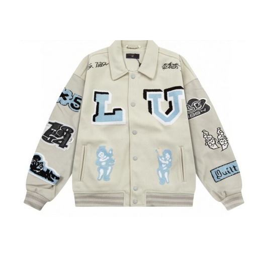 L.V College Varsity Multi-Patches Jacket